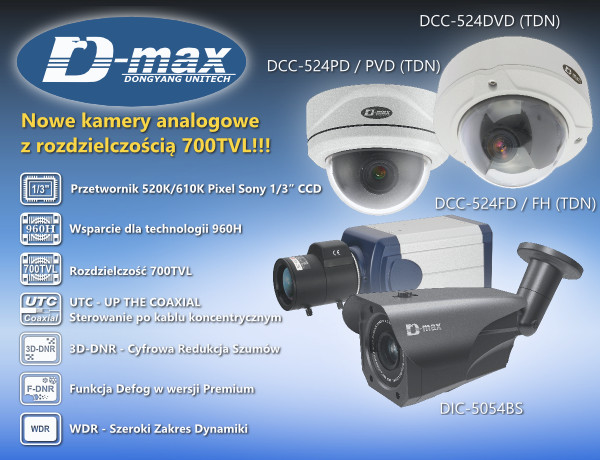 Kamery 700TVL